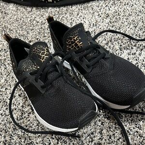 Black and Leopard Print New Balance Sneakers